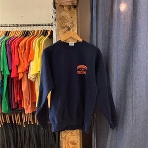 Vintage University Of Virginia Graphic Navy Blue Crewneck